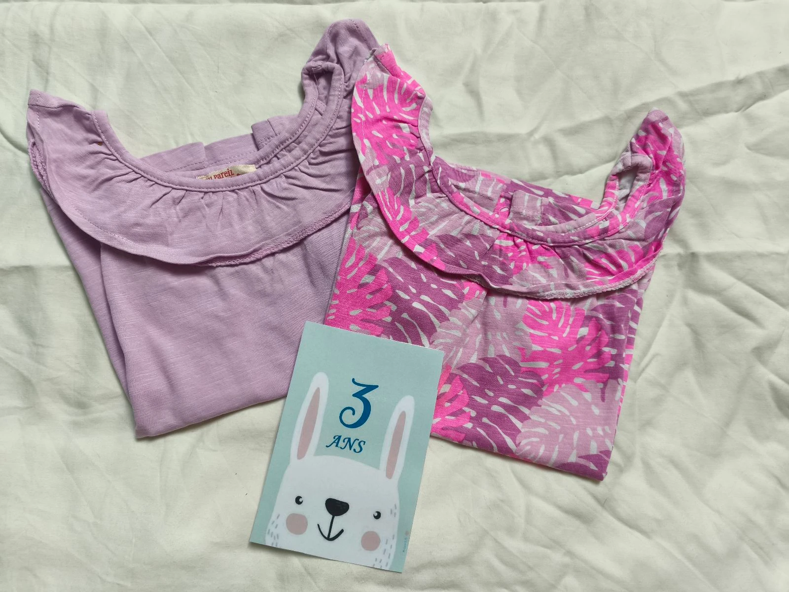 Lot de 2 tops fille (3 ans)